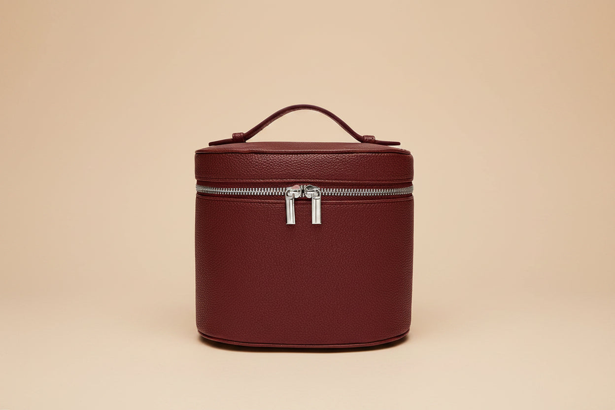Vanity de voyage premium coloris bordeaux