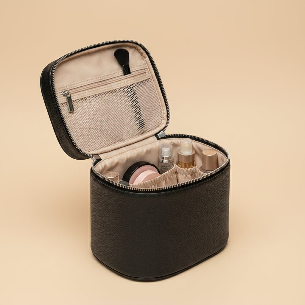 Vanity de voyage premium coloris vert kaki