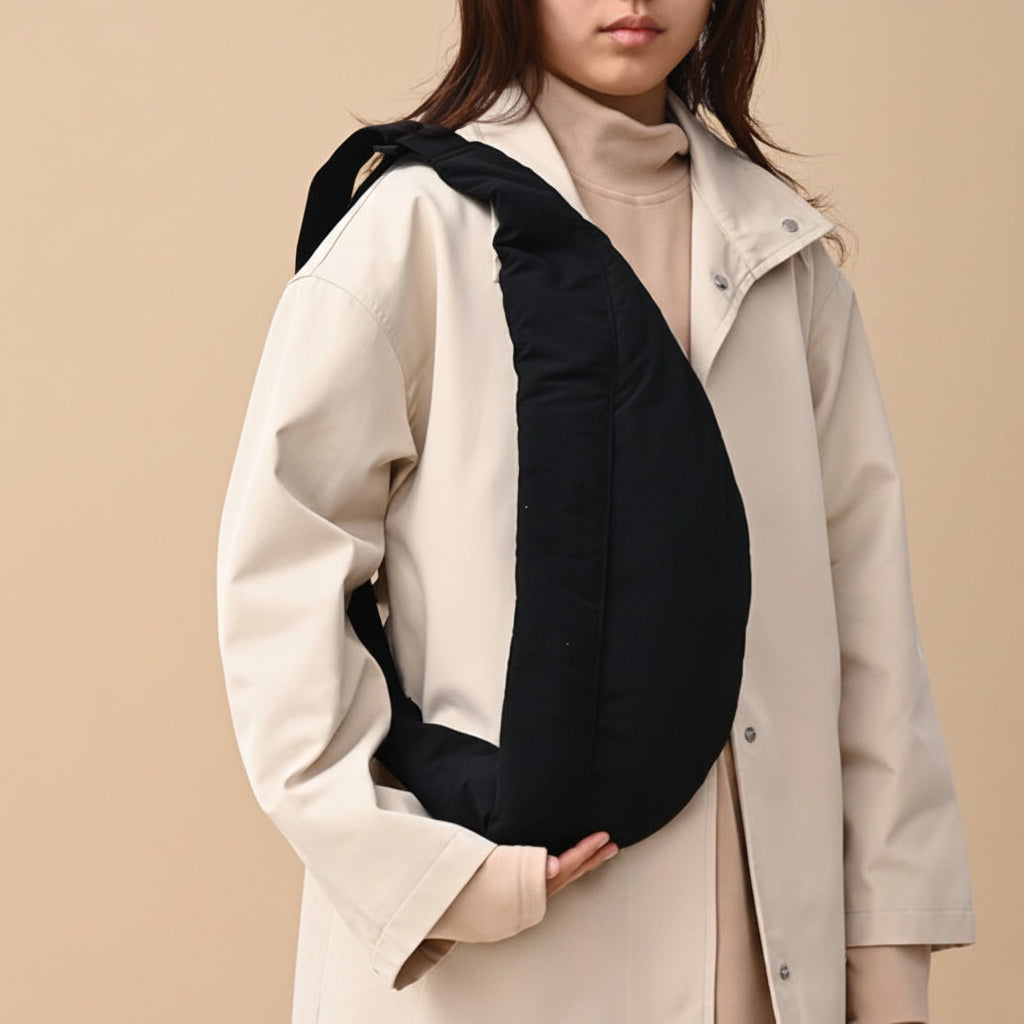 Sac bandoulière femme nylon avec fermeture éclair sécurisée